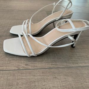 White high heels sandals